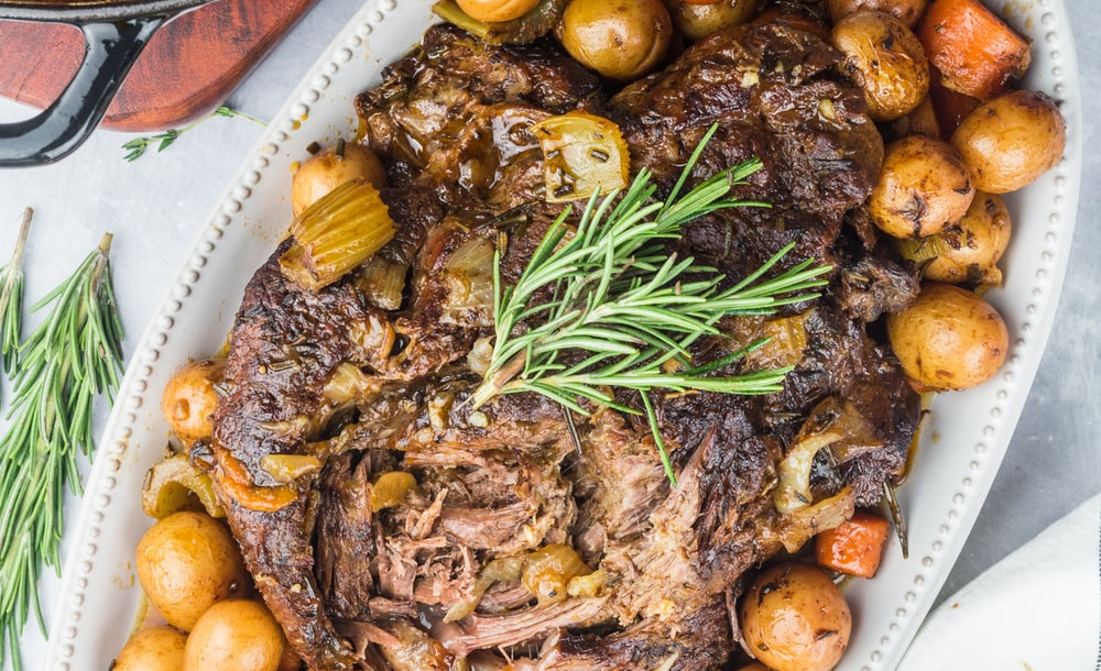 A well-served Sunday pot roast platter