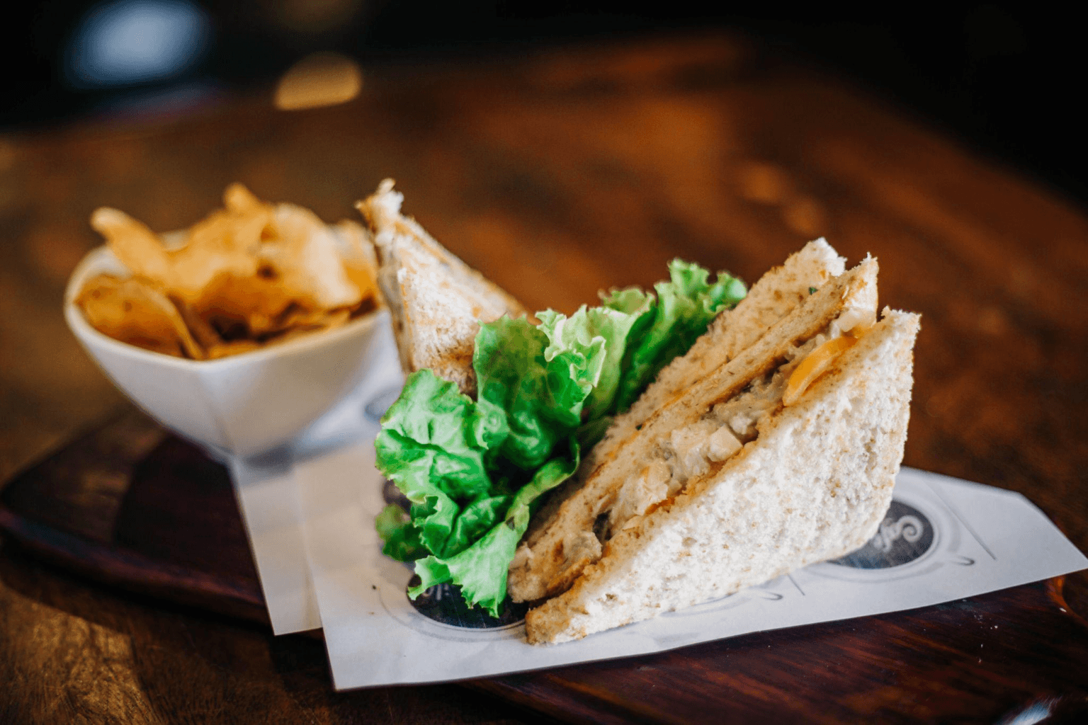 Spinach and egg sandwich