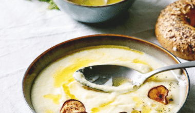 "Creamy parsnip and celery root bisque"